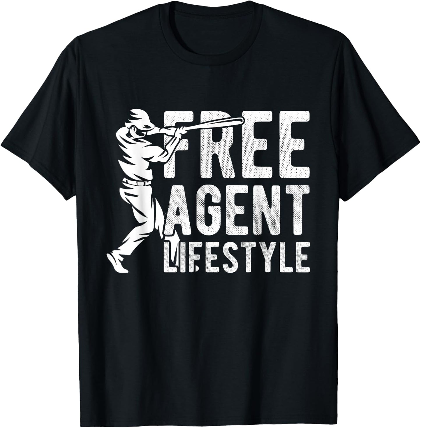Free Agent Lifestyle Baseball Freedom Baseball Agent Sport T-Shirt - T-Shirt | Black