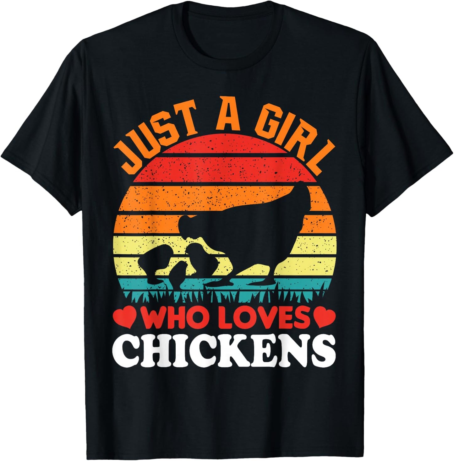 Just A Girl Who Loves Chickens T-Shirt - T-Shirt | Black