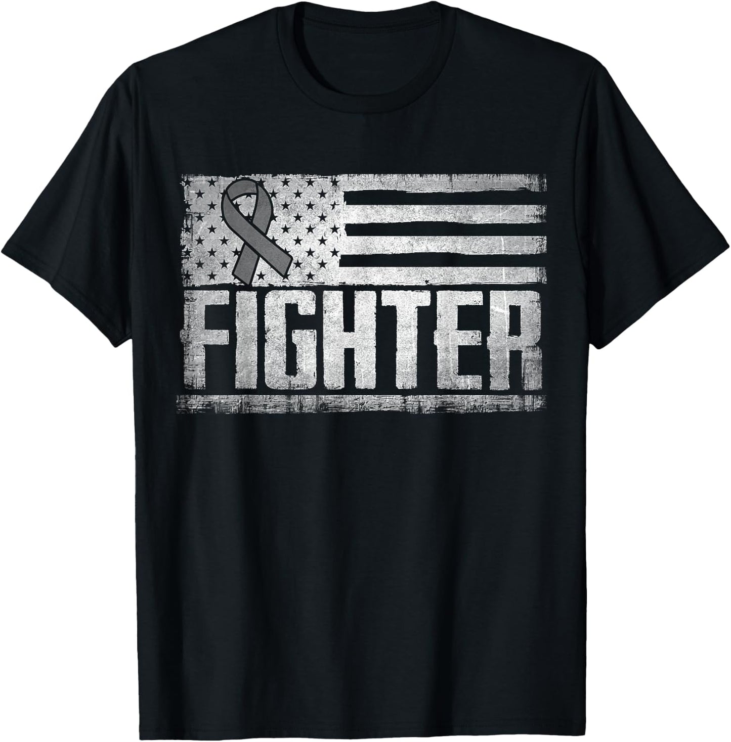 Brain Tumor Brain Cancer Fighter Brain Disease T-Shirt - T-Shirt | Black