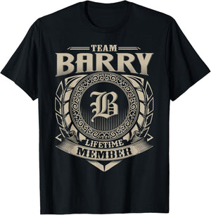 Team BARRY Lifetime Member Vintage BARRY Family T-Shirt - T-Shirt | Black