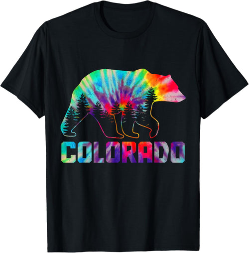 Colorado Bear Grizzly Tie Dye Pride Outdoor Nature Vintage