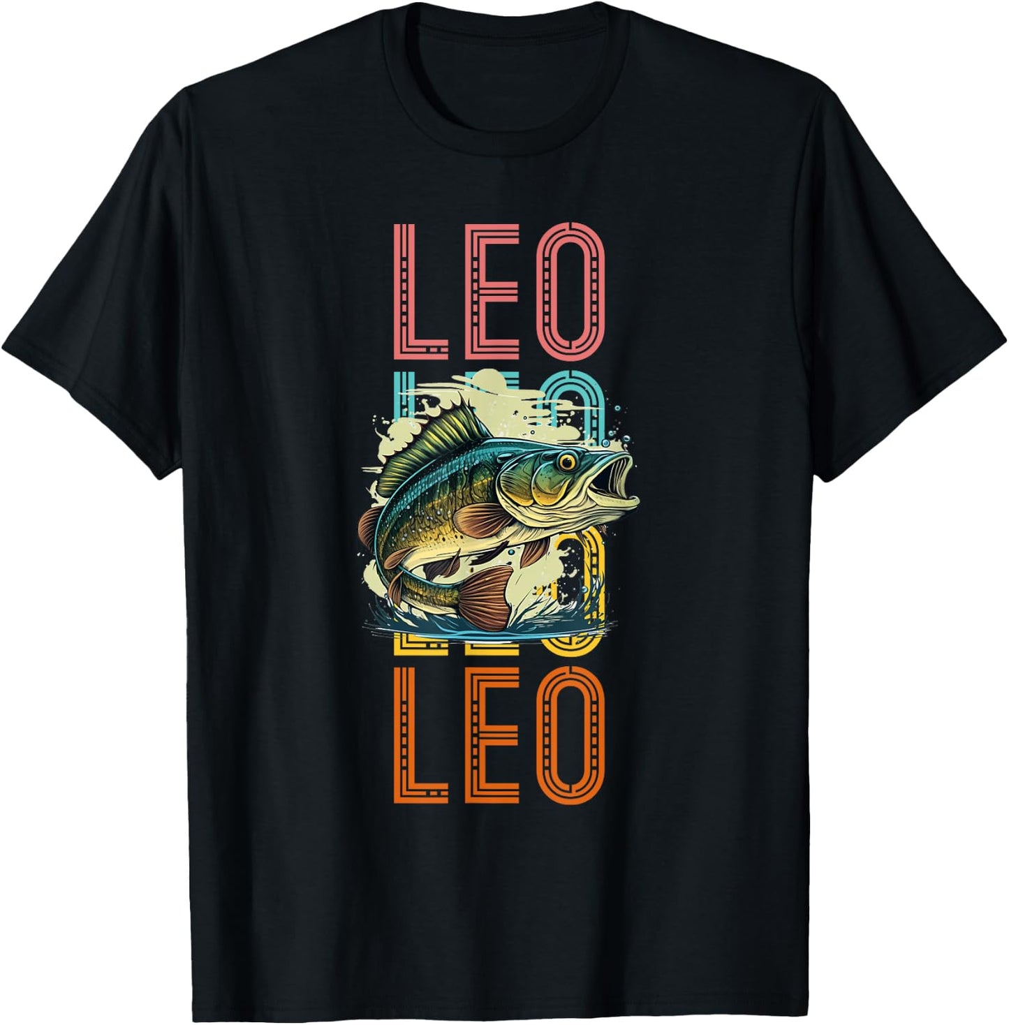 Leo Custom Fishing Hobbyist T-Shirt - T-Shirt | Black