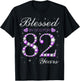 Blessed By God For 82 Years Old 82nd Birthday Party B-day T-Shirt - T-Shirt | Black