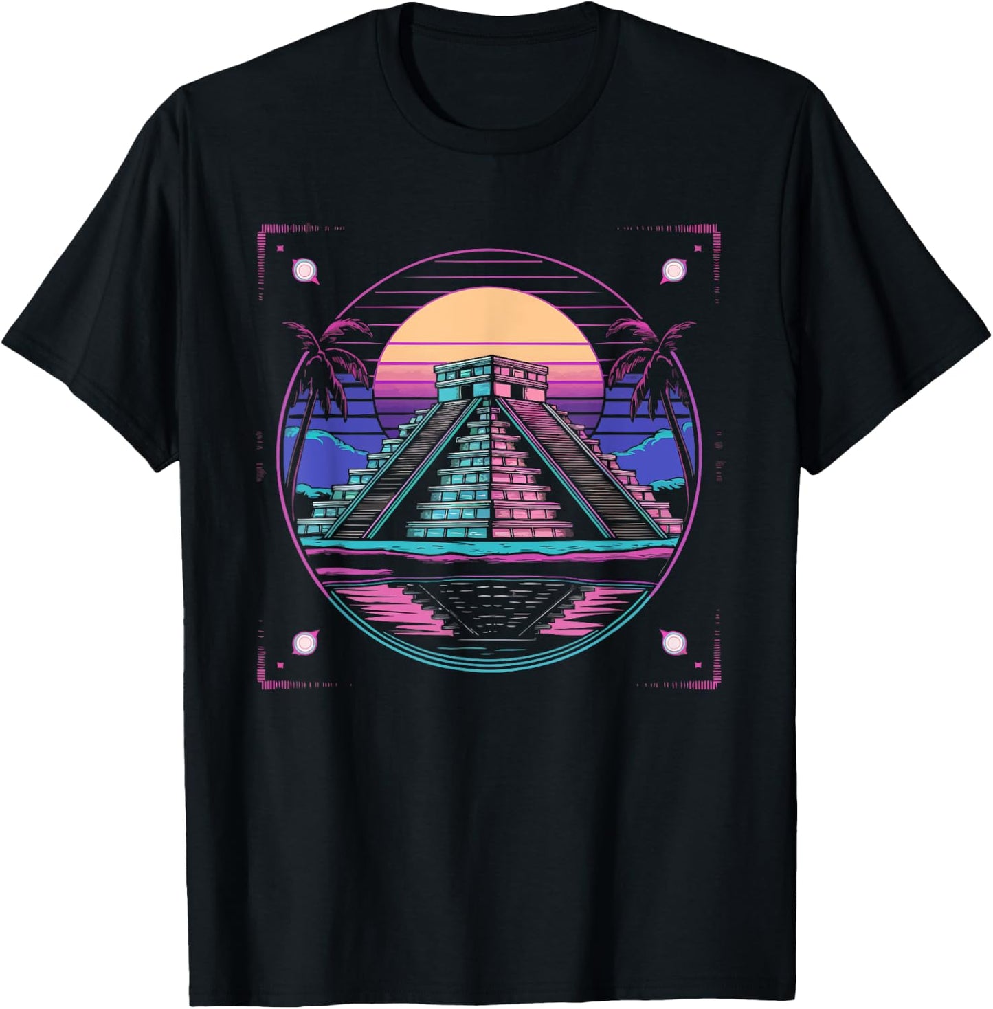 Chichen Itza Maya Civilization Mayan Pyramid Mexico T-Shirt - T-Shirt | Black