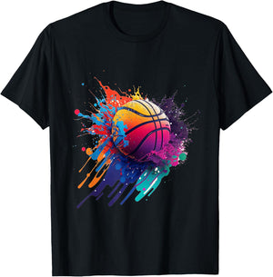 Basketball Splash Baller Team Player Basketball Player T-Shirt - T-Shirt | Black