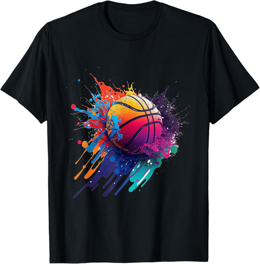 Basketball Splash Baller Team Player Basketball Player T-Shirt - T-Shirt | Black
