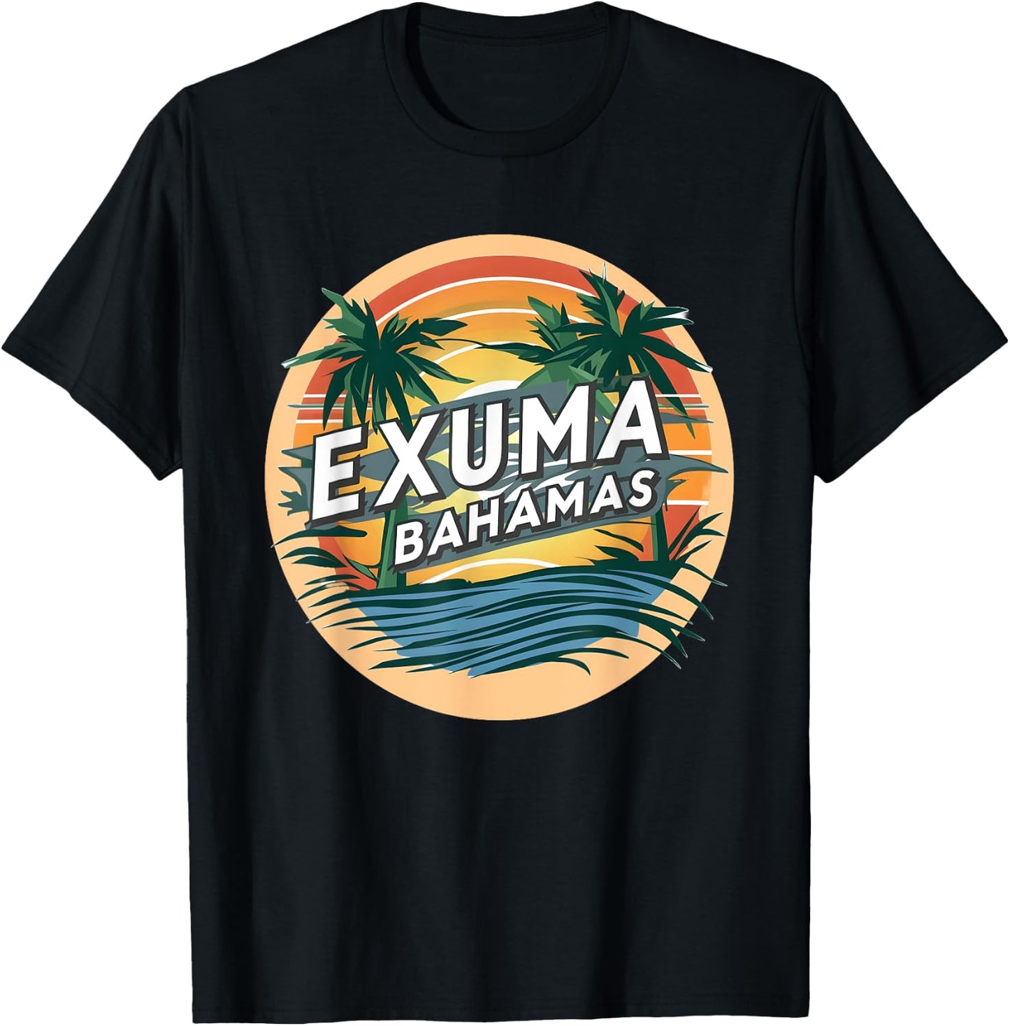 Exuma Bahamas T-Shirt - T-Shirt | Black