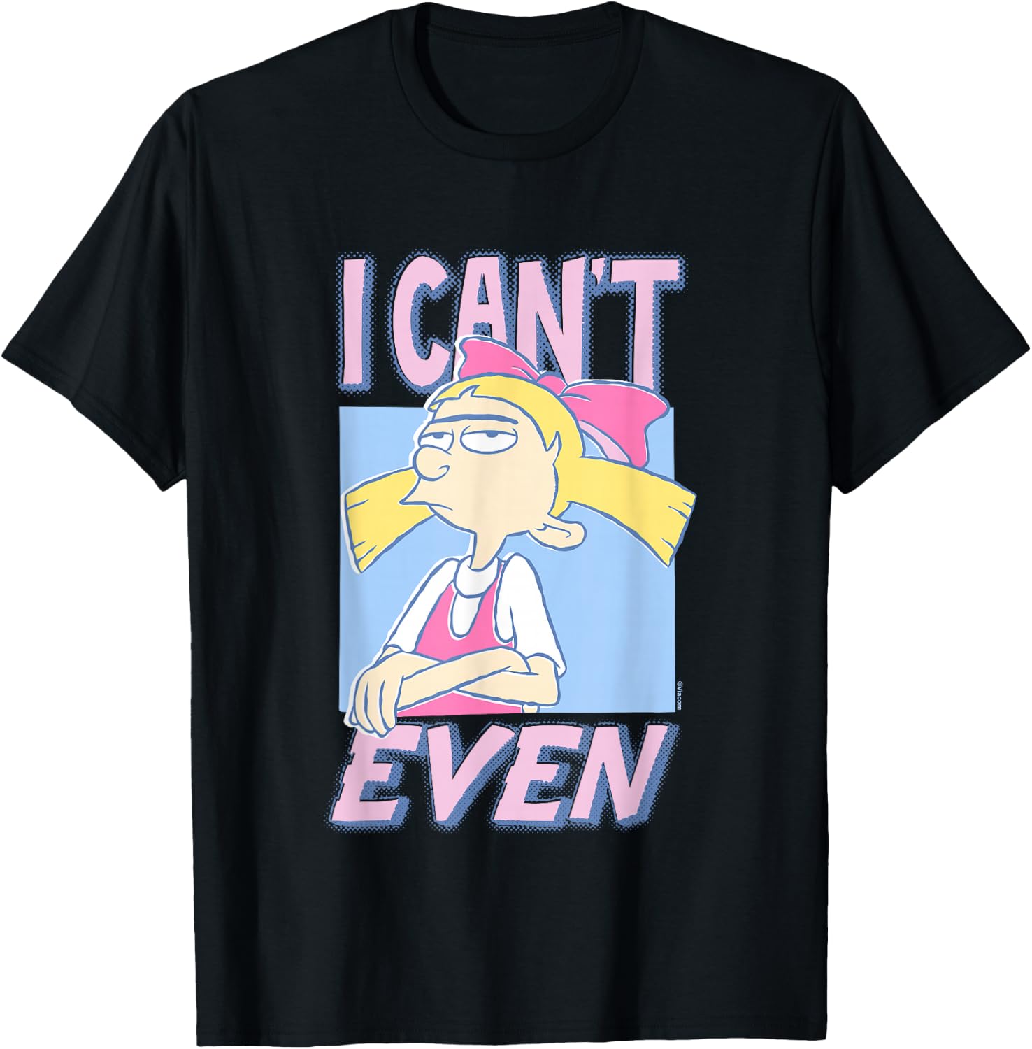 Hey Arnold! Iconic Helga Pataki I Can't Even Big Chest Logo T-Shirt - T-Shirt | Black
