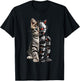 Funny Cat Robot Animal Lover Cyborg Cat Robot Cat T-Shirt - T-Shirt | Black