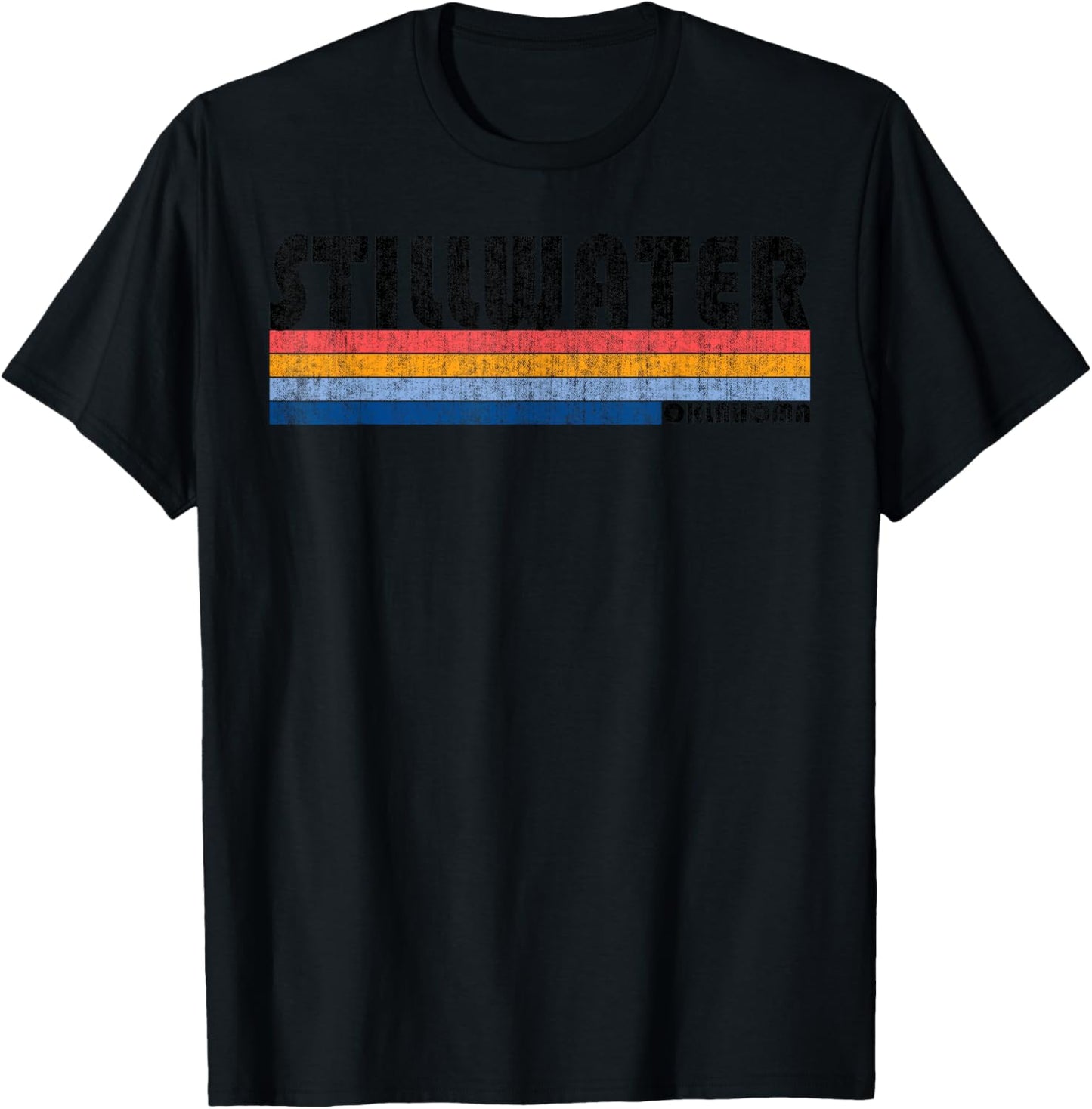 Vintage 1980s Style Stillwater OK T Shirt T-Shirt - T-Shirt | Black