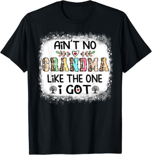 Ain't No Grandma Like The One I Got Leopard Family Reunion T-Shirt - T-Shirt | Black