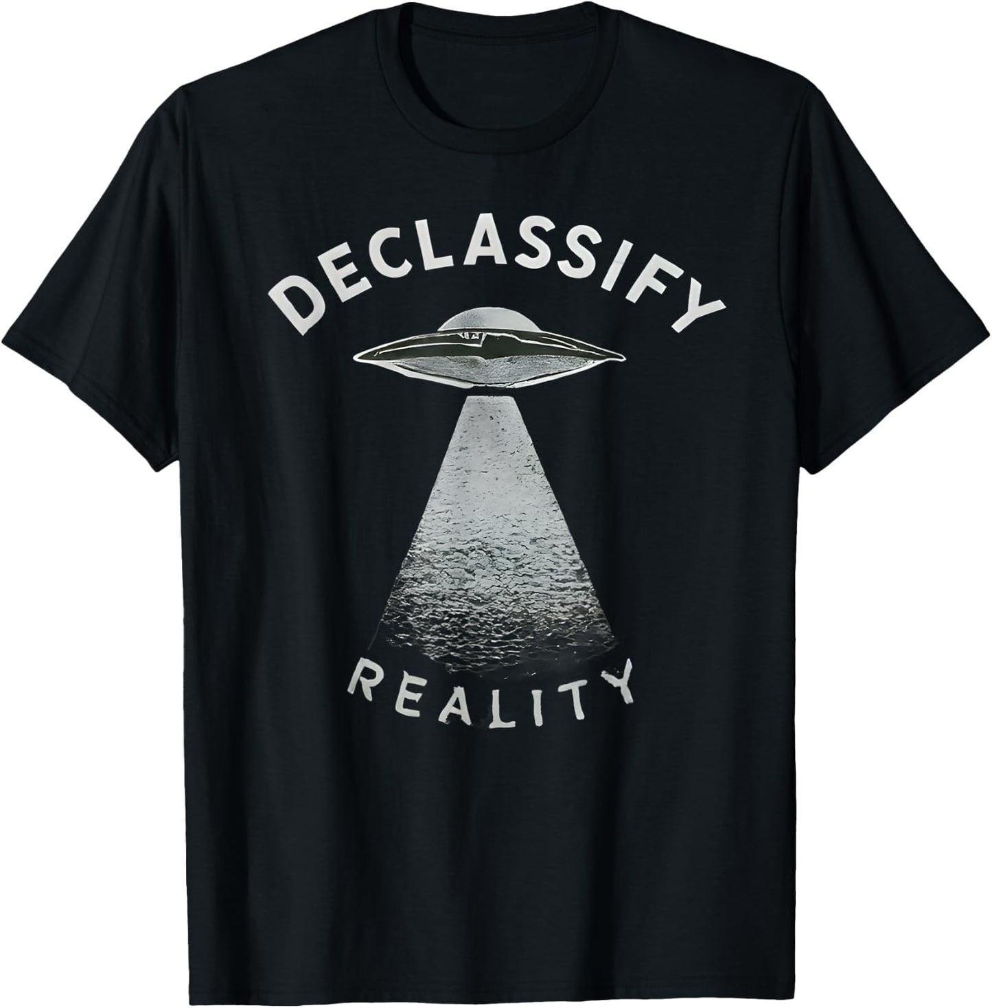 UFO UAP Disclosure Extraterrestrial Alien Declassify Reality T-Shirt - T-Shirt | Black