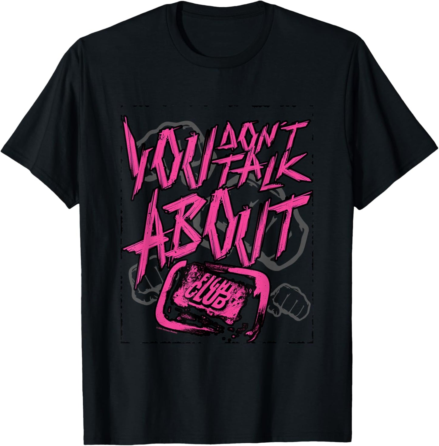 Fight Club You Don't Talk About Fight Rules Big Chest Logo T-Shirt - T-Shirt | Black