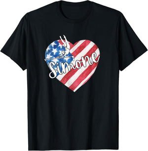 Simone T American Flag Swappable T-Shirt - T-Shirt | Black