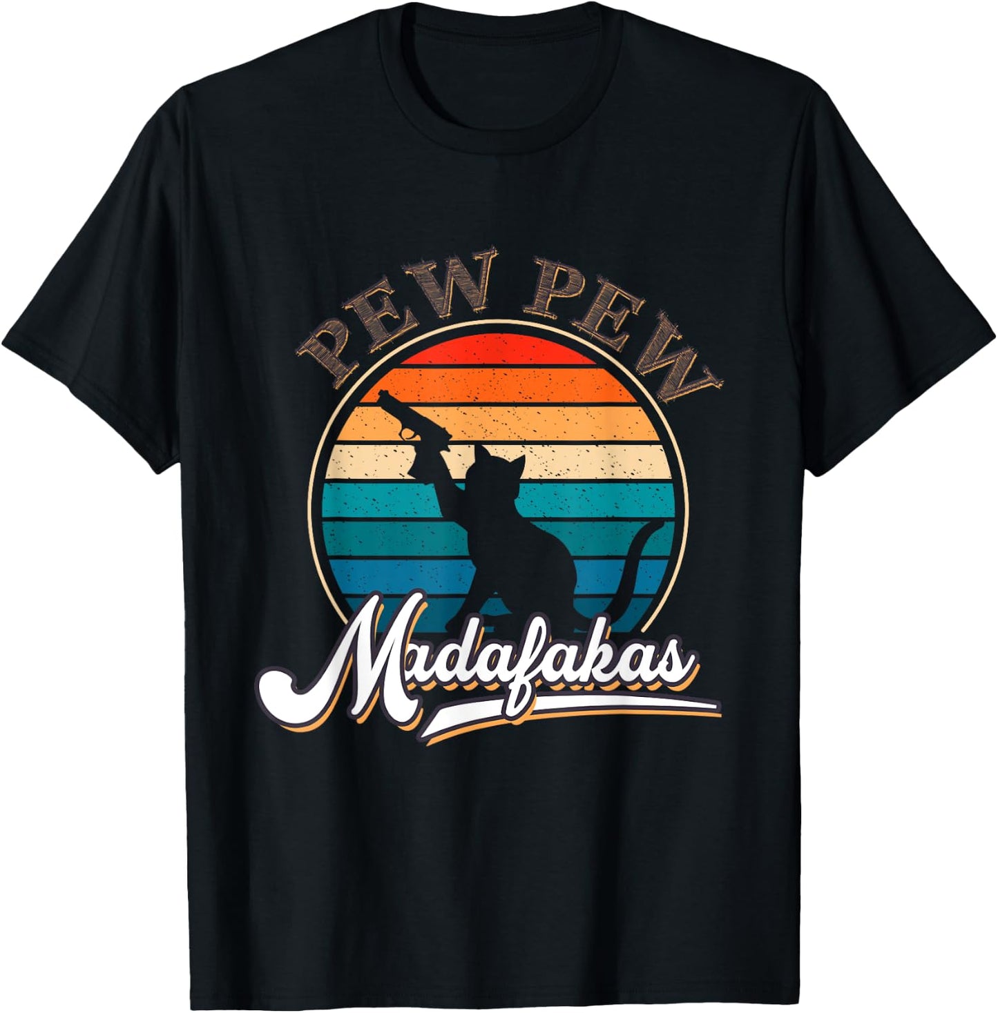 Vintage PewPew Mada-fakas Crazy Pew Cat Women T-Shirt - T-Shirt | Black