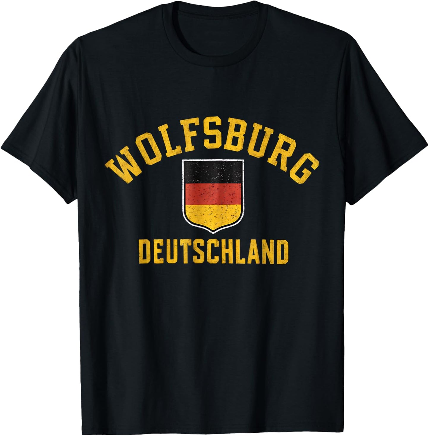 Castle Wolfsburg Germany Deutschland Crest Coat Arms Emblem T-Shirt - T-Shirt | Black
