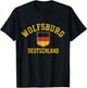 Castle Wolfsburg Germany Deutschland Crest Coat Arms Emblem T-Shirt - T-Shirt | Black