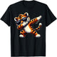 Dabbing Tiger Wearing Hip Hop Graphic Cool Dabbing Tiger T-Shirt - T-Shirt | Black