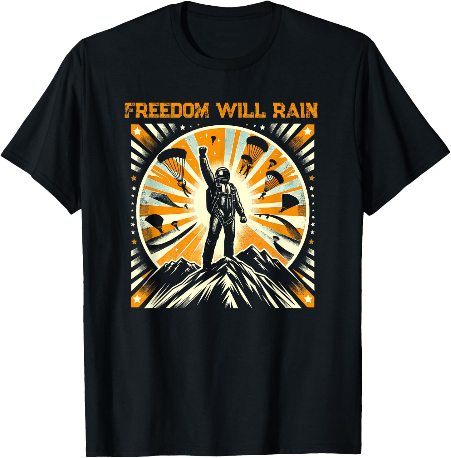 Freedom Will Rain Hell of Diver Helldiving Lovers T-Shirt - T-Shirt | Black