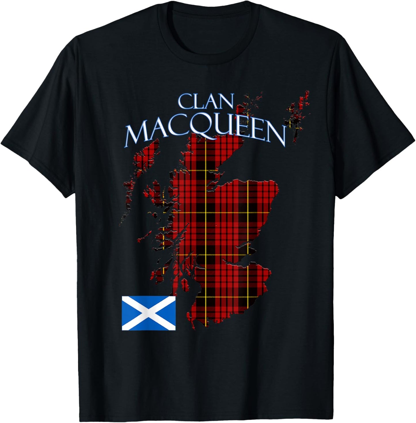 MacQueen Scottish Clan Tartan Scotland T-Shirt - T-Shirt | Black