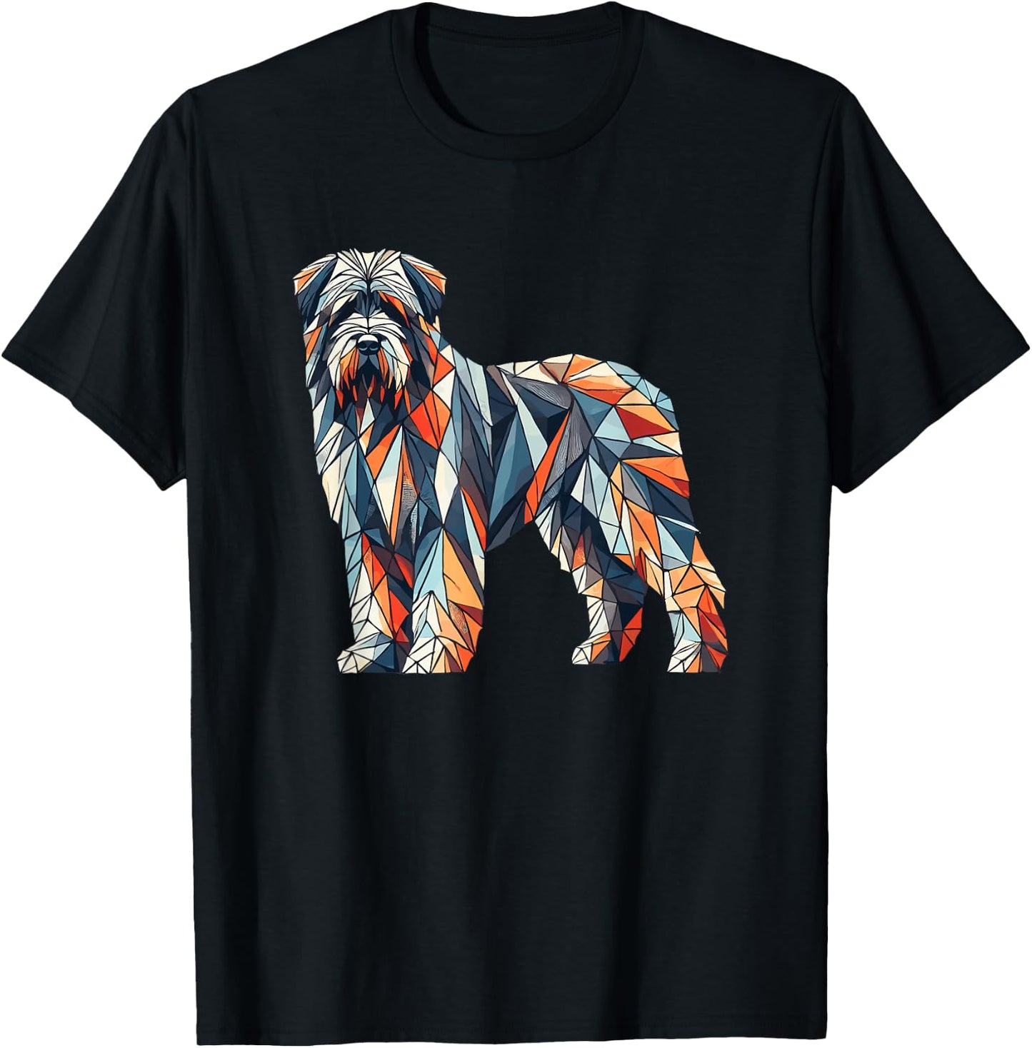 Geometric Art Bouvier Des Flandres T-Shirt - T-Shirt | Black