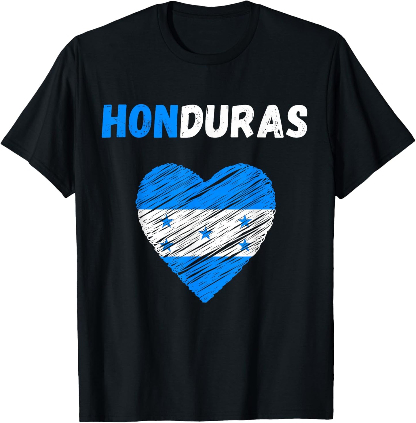 Honduras Flag Holiday Honduras Heart Honduran Flag T-Shirt - T-Shirt | Black
