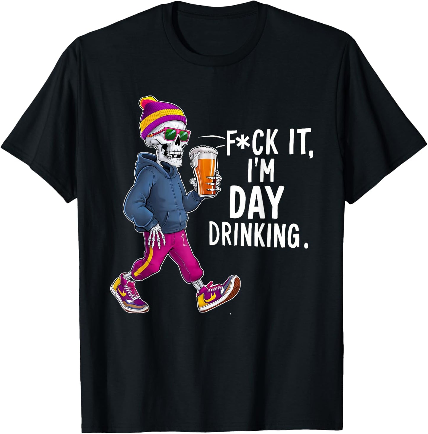 F-uck It I'm Day Drinking T-Shirt - T-Shirt | Black