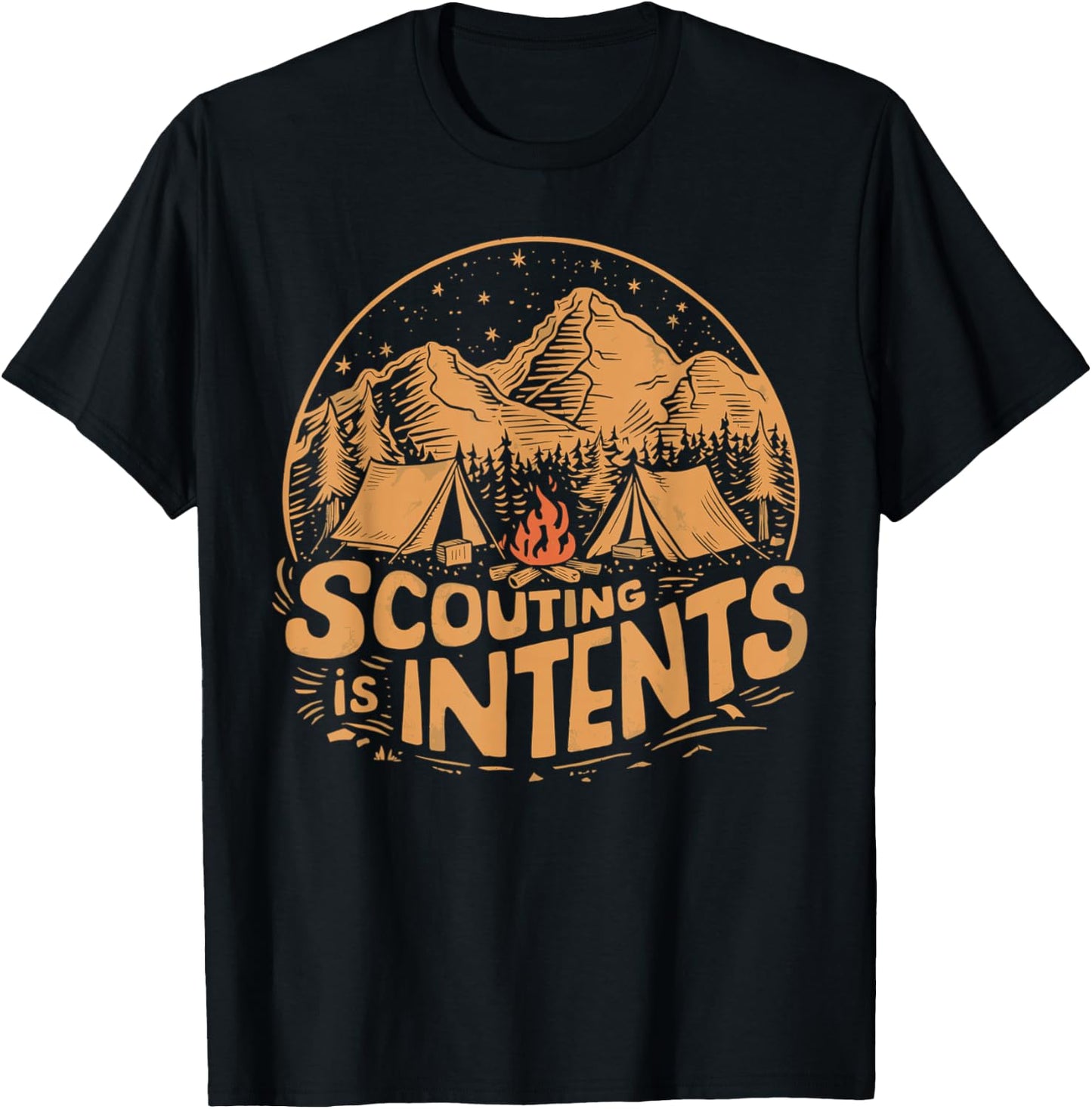Scouting is Intents Funny Scout Camper Camping T-Shirt - T-Shirt | Black