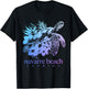 Navarre Beach Florida Turtle Flowers Surfer Souvenir T-Shirt - T-Shirt | Black