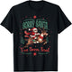 Sorry Santa I've Been Feral Cat Riding Reindeer Christmas Men Women Kids T-Shirt - T-Shirt | Black