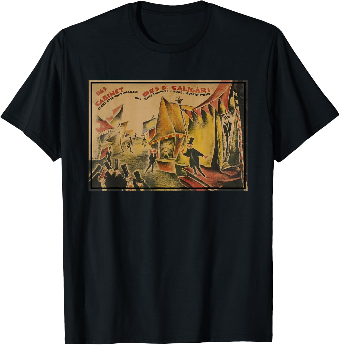 The Cabinet of Dr Caligari Poster (1919) T-Shirt - T-Shirt | Black