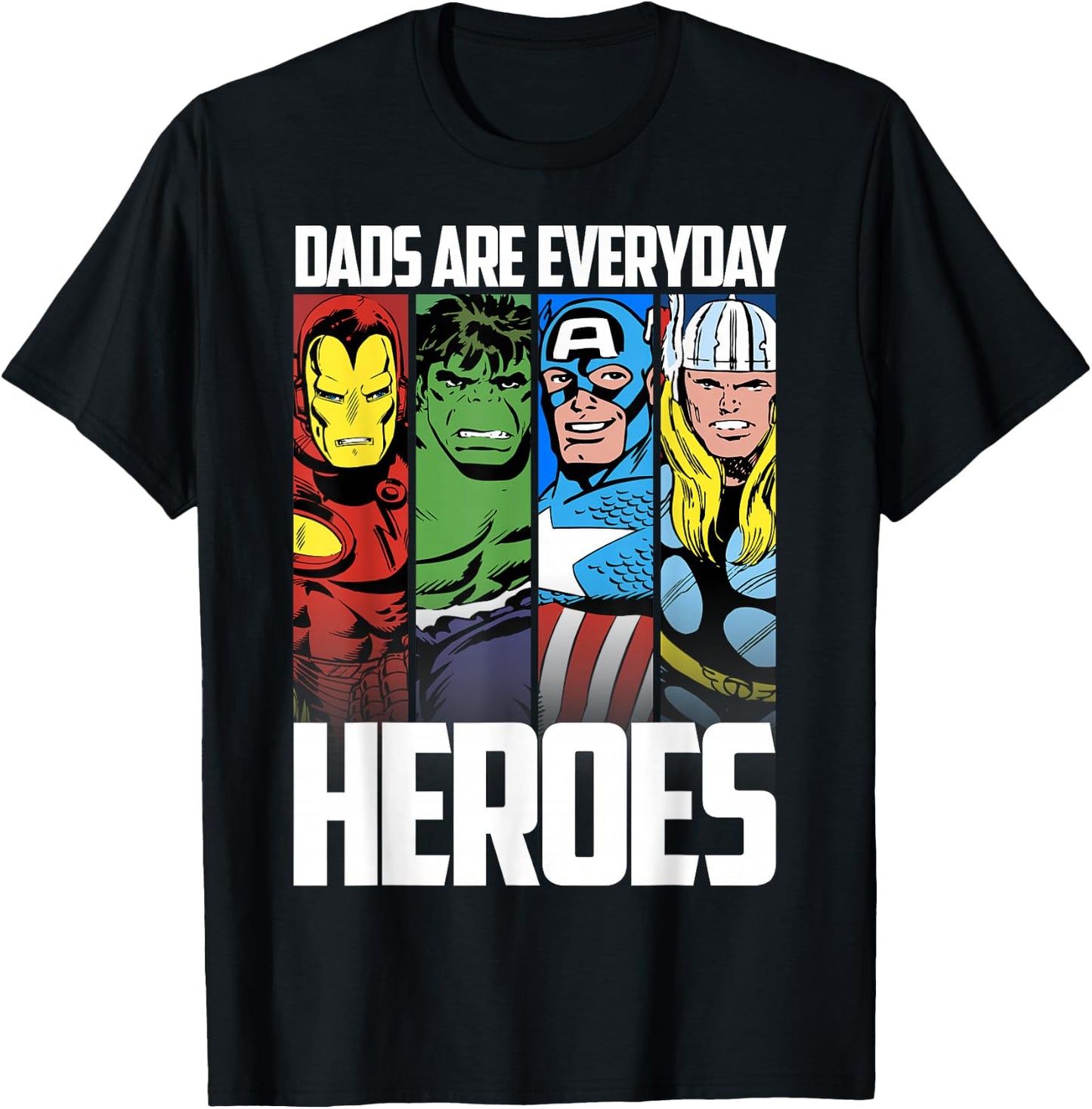Marvel Avengers Father's Day Everyday Heroes Graphic Small T-Shirt - T-Shirt | Black