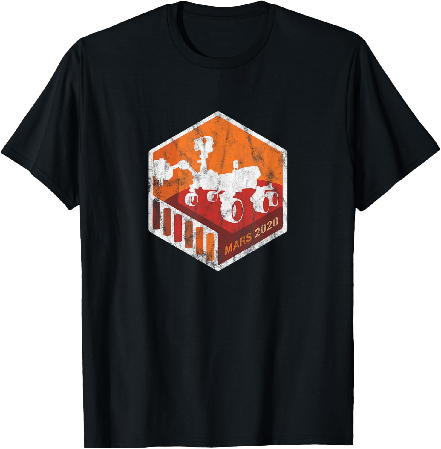 NASA JPL Mars 2020 Rover Mission Mars Exploration Vintage T-Shirt - T-Shirt | Black