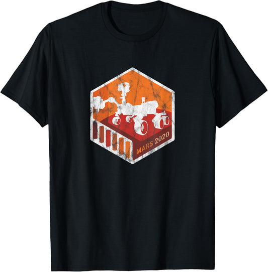 NASA JPL Mars 2020 Rover Mission Mars Exploration Vintage T-Shirt - T-Shirt | Black