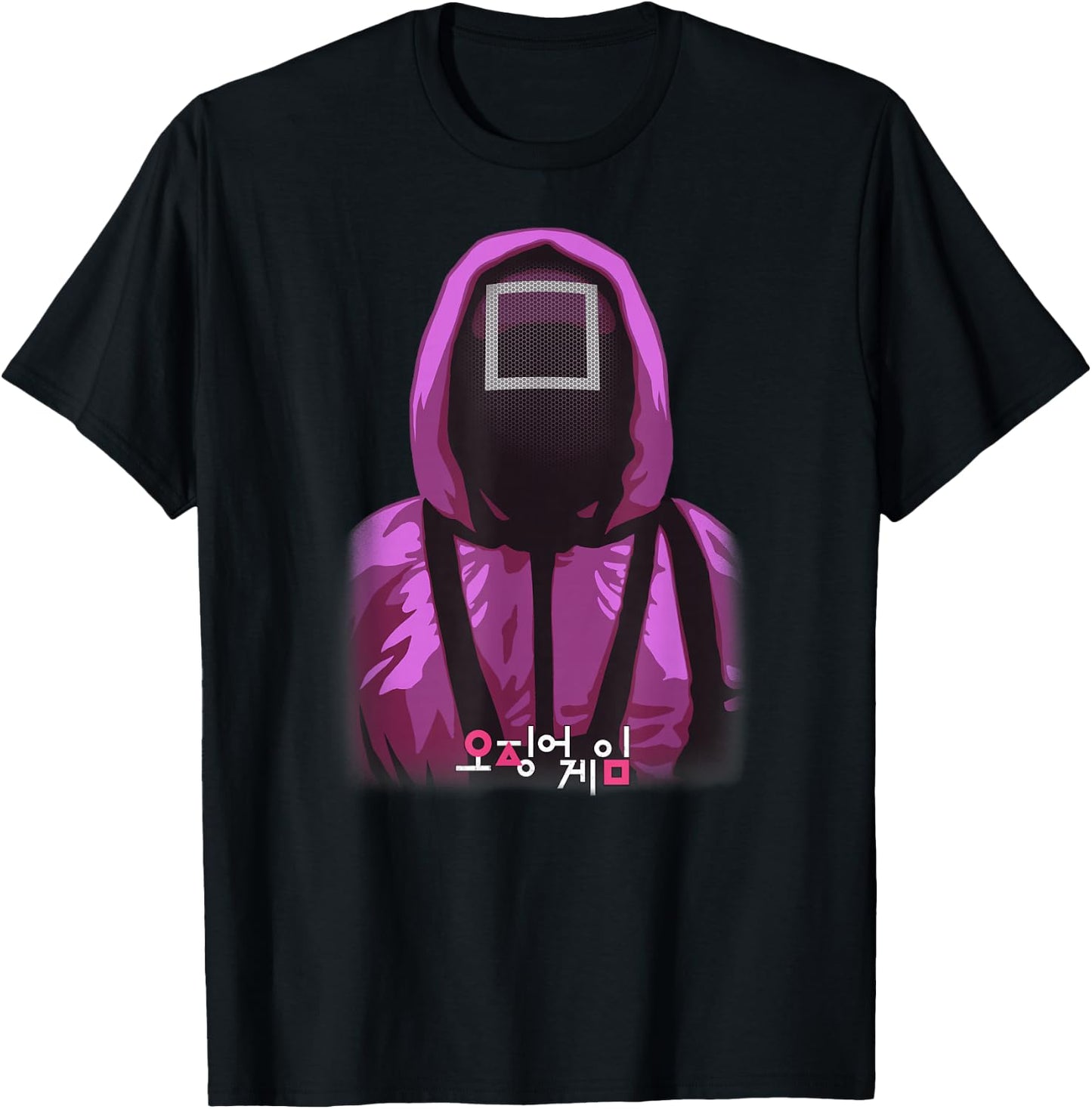 Squid Game Square Mask Guard T-Shirt - T-Shirt | Black