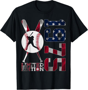 50th BIRTHDAY BASEBALL LIMITED EDITION 1975 T-Shirt - T-Shirt | Black