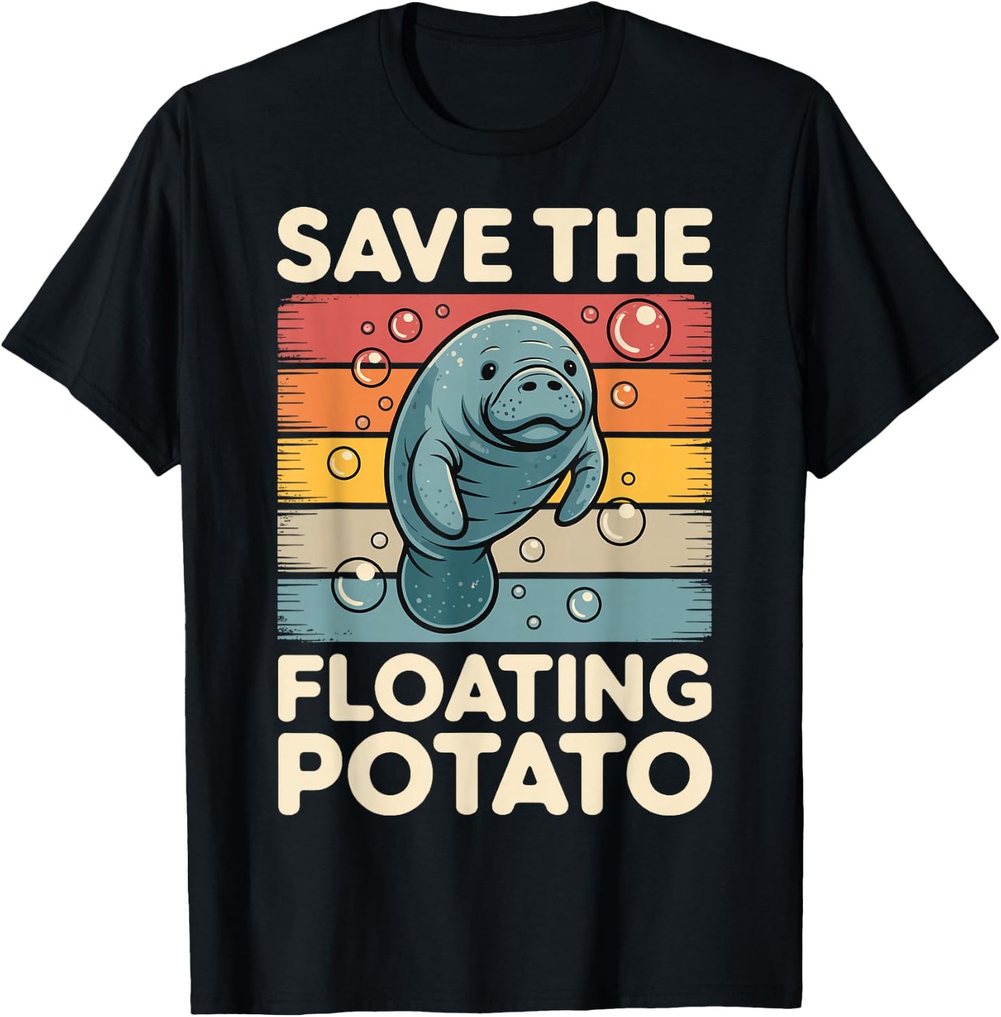 Save The Floating Potato T-Shirt - T-Shirt | Black
