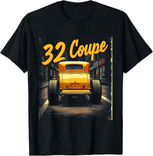 1932 Classic Retro Hot Rods car graphic Classic Deuce Coupe T-Shirt - T-Shirt | Black