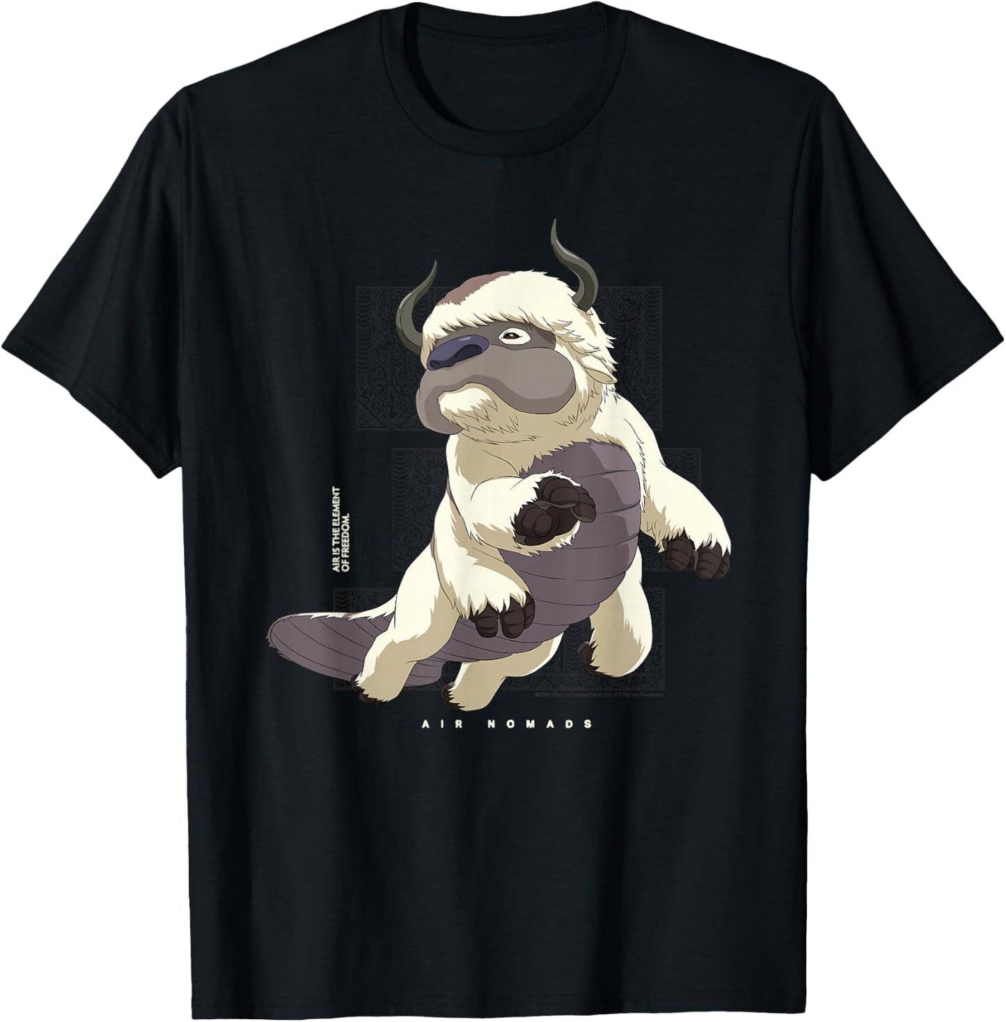 Avatar The Last Airbender Appa Flying Bison Air Nomads T-Shirt - T-Shirt | Black