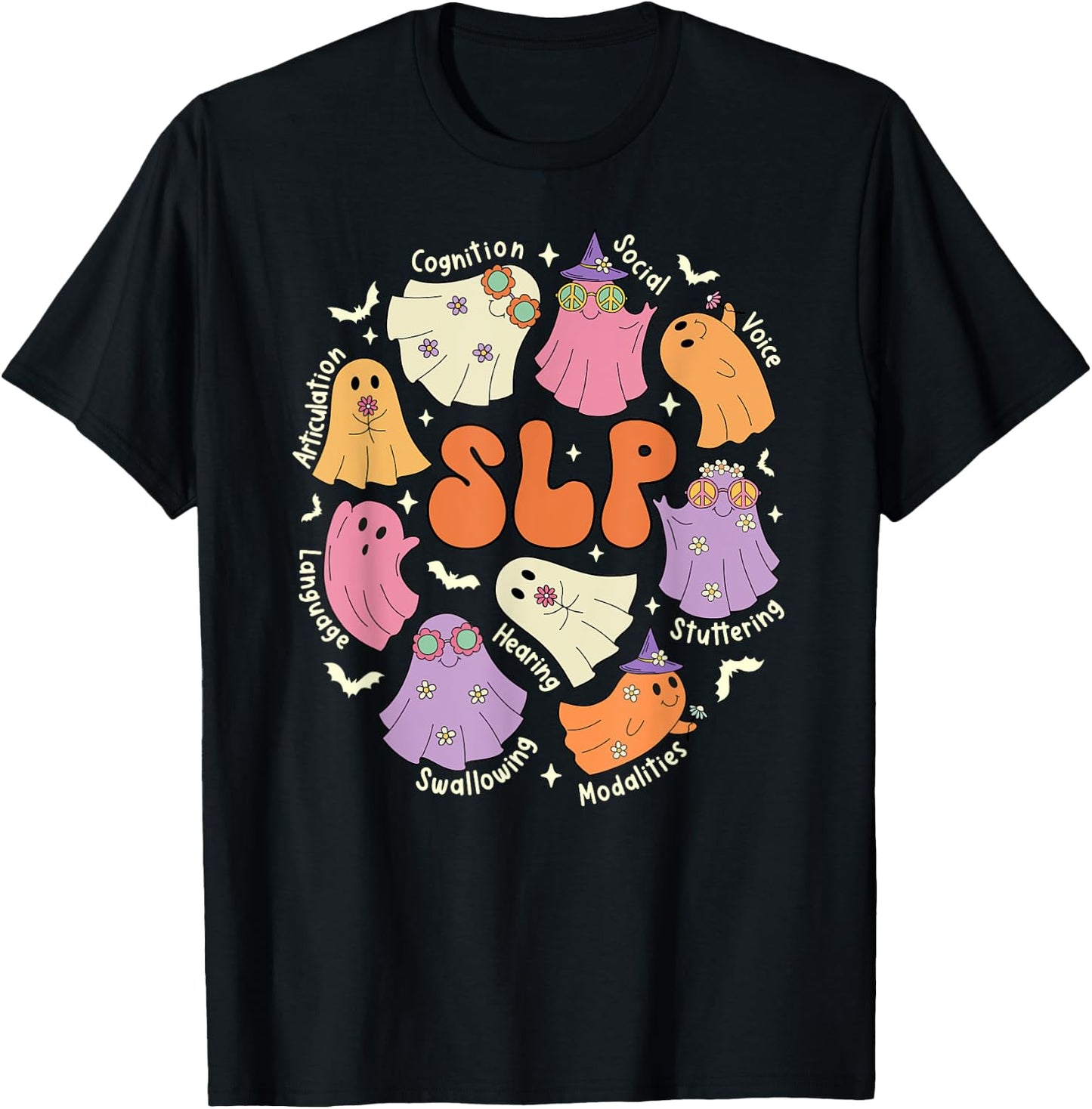Speech Therapy Speech Language Pathologist Halloween T-Shirt - T-Shirt | Black