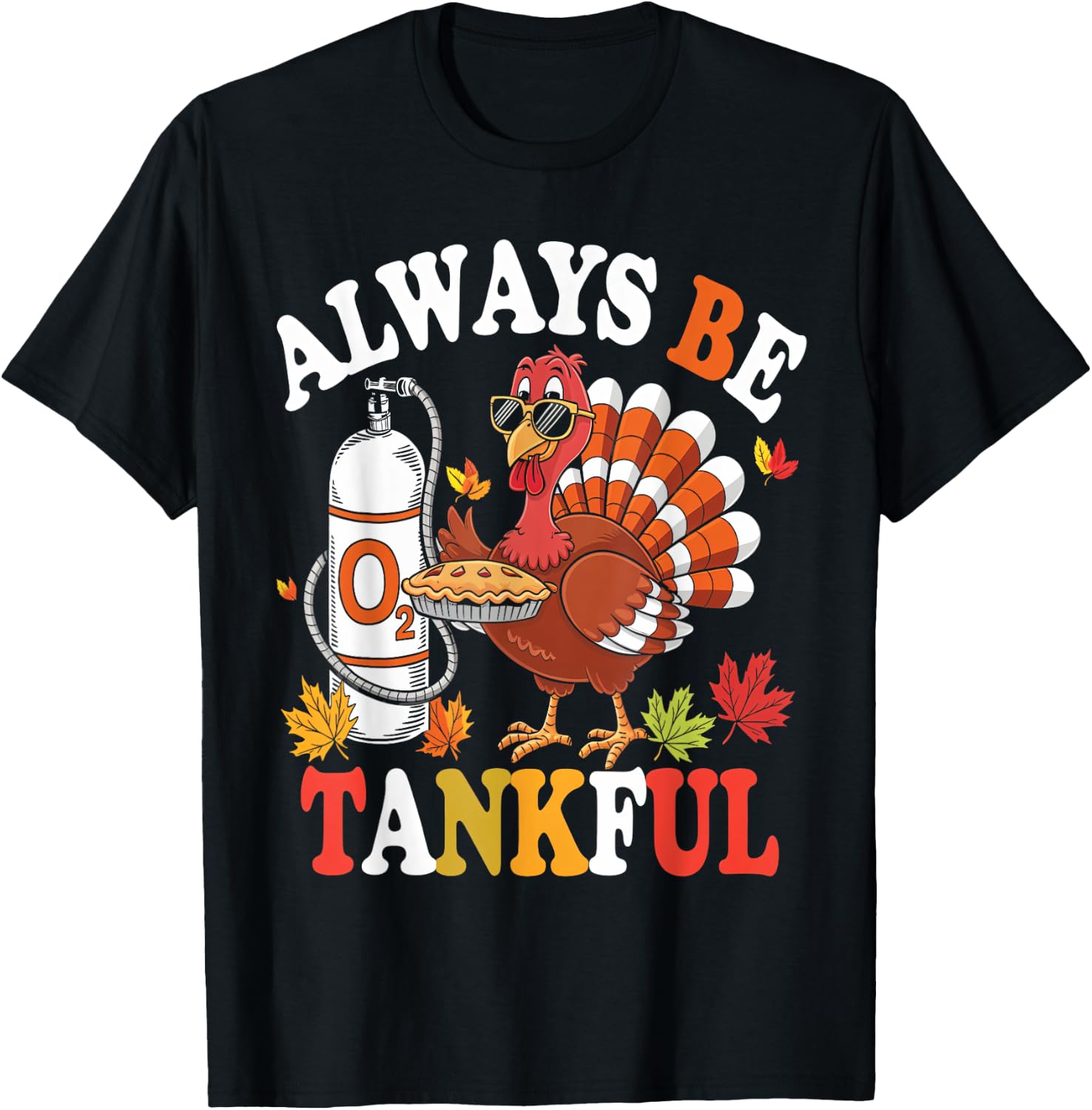 NJVI41 Thanksgiving Respiratory Therapist Thanksgiving Nurse Autumn Fall Turkey - Black, Small, , Short Sleeve, , Modern Mandarin Collar Sleeveless, Fall Anatomy Leaf Theme Shirt T-Shirt - T-Shirt | Black