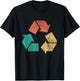 Retro Recycle Logo Protect Nature Earth Day Men Women Kids T-Shirt - T-Shirt | Black