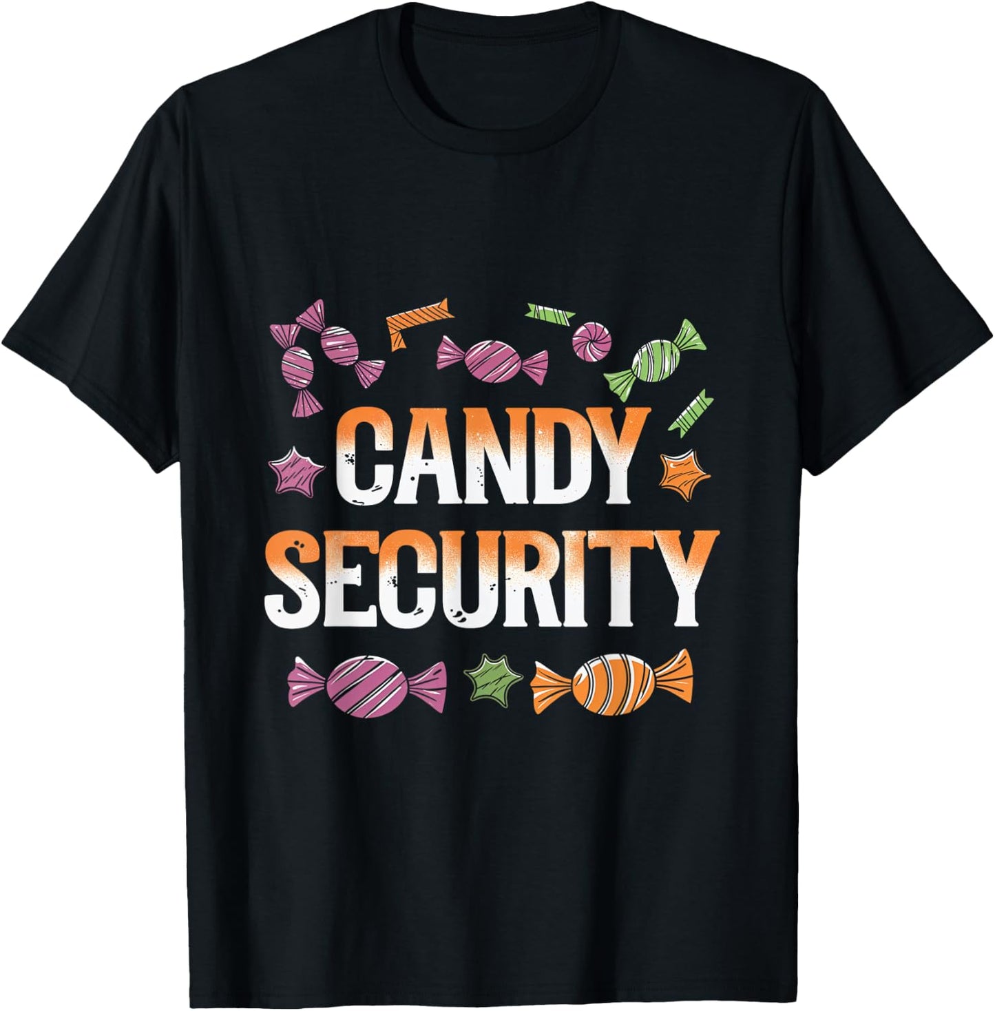Candy Security Halloween Candy Mom Dad Parents Treats T-Shirt - T-Shirt | Black