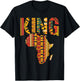 African King Map Kente Design Black Pride Melanin Kids Men T-Shirt - T-Shirt | Black