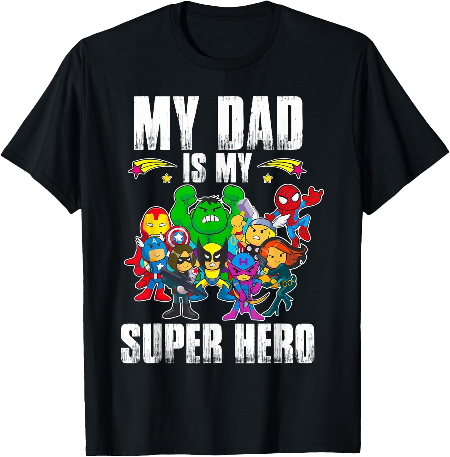 My Dad Is My Superhero Father's Day Daddy Hero Toddler Boy T-Shirt - T-Shirt | Black
