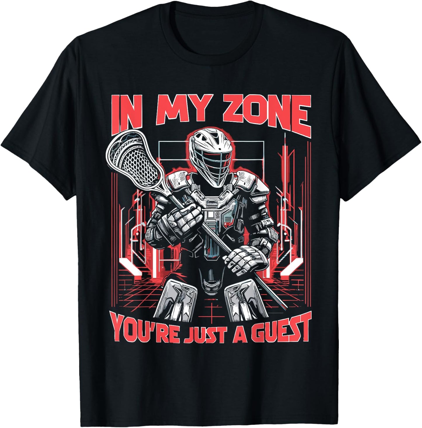 Lacrosse Player Lacrosse Goalie Lax Goalie Christmas T-Shirt - T-Shirt | Black
