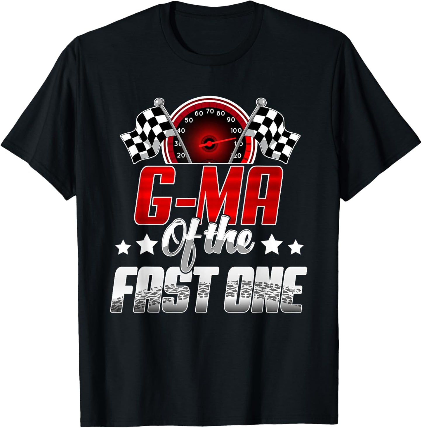 G Ma of The Fast One Birthday 1st Race Car Family T-Shirt - T-Shirt | Black