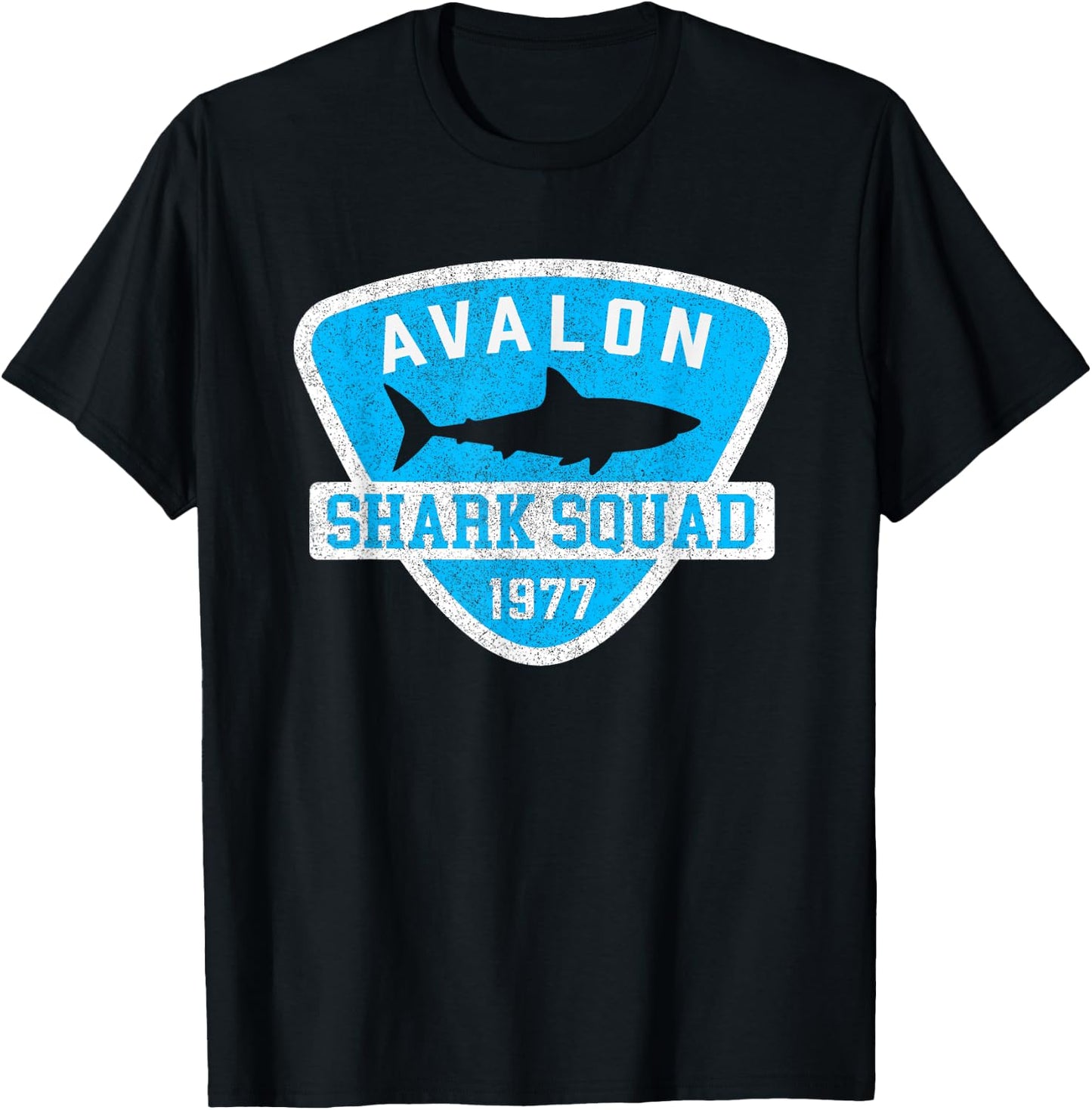 Avalon New Jersey Shark Souvenir Boys Vintage T-Shirt - T-Shirt | Black