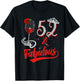 52 And Fabulous Queen Happy 52nd Birthday Rose Red Wine T-Shirt - T-Shirt | Black