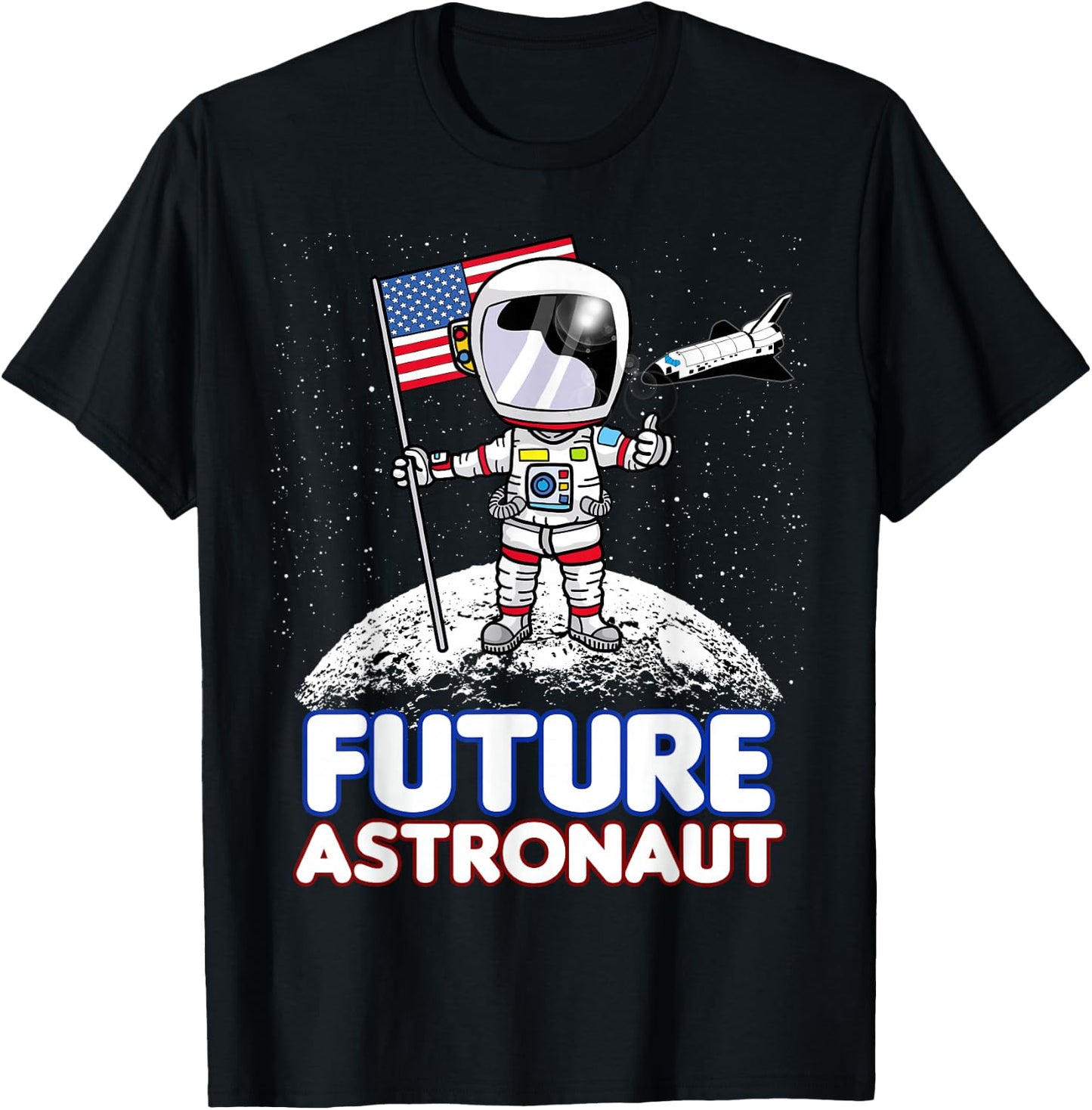 Space Gift Boys Girls Future Astronaut T-Shirt - T-Shirt | Black